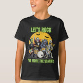 T-shirt Lets Rock The More The Ier Clic Monsters Halloween (Devant)