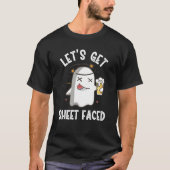 T-shirt Let's Sheet Faced Boo Beer Halloween (Devant)