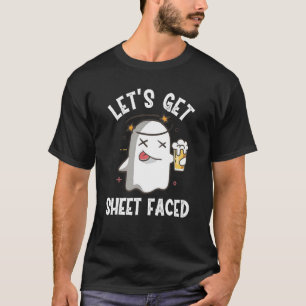T-shirt Let's Sheet Faced Boo Beer Halloween