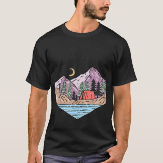 T-shirt Lets Sleep Under Stars Camping Shirt Retro Camper
