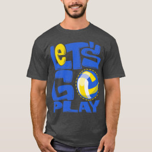 T-shirt Letsx27s Go Play Handball Blanc