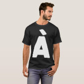 T-shirt Letter À big and bold white (Devant entier)