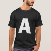 T-shirt Letter A Capital Alphabet Monogram Initial (Devant)