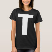 T-shirt Letter big and bold white (Devant)