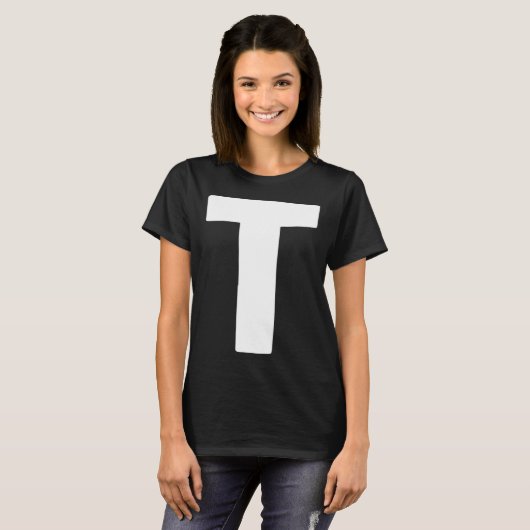 T-shirt Letter big and bold white (Devant entier)