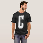T-shirt Letter C Capital Alphabet Initial Cheerleading Mon (Devant entier)