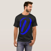 T-shirt Letter D Alphabet Large Blue Graphic Initial (Devant entier)