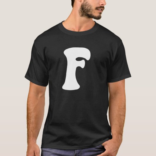 T-shirt Letter F Capital Alphabet Team Groups Costume Matc (Devant)