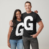 T-shirt Letter G big and bold white (Unisexe)