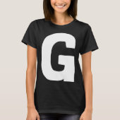 T-shirt Letter G big and bold white (Devant)