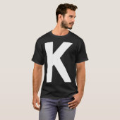T-shirt Letter K big and bold white (Devant entier)