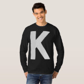 T-shirt Letter K big and bold white (Devant entier)