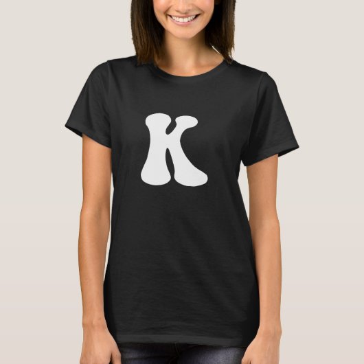 T-shirt Letter K Capital Alphabet Team Groups Costume Matc (Devant)