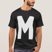 T-shirt Letter M big and bold white (Devant)