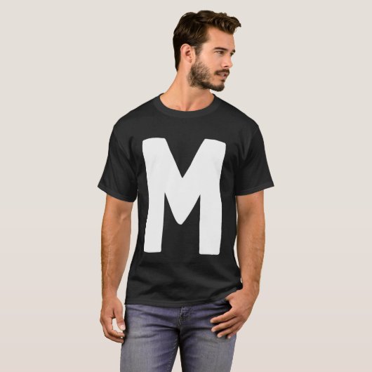 T-shirt Letter M big and bold white (Devant entier)