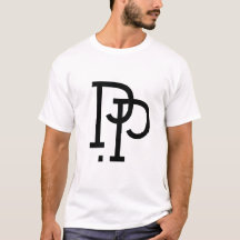 T-shirt Letter P-logo (zwart)