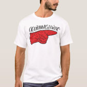 T-Shirt lettering against the current red black (Devant)