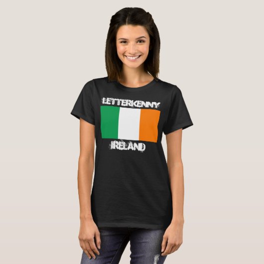T-shirt Letterkenny, Irlande avec drapeau irlandais (Devant entier)