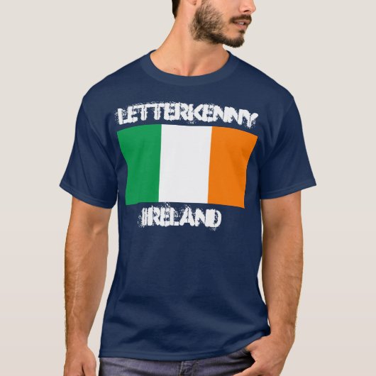 T-shirt Letterkenny, Irlande avec drapeau irlandais (Devant)