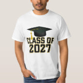 T-shirt Letterman Class of 2027 Graduation (Devant)