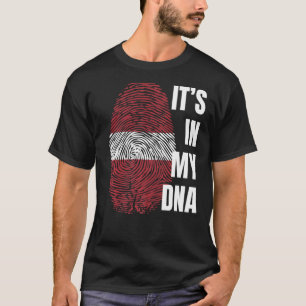 T-shirt Lettonie Drapeau Dna Empreinte Dna Lettonie