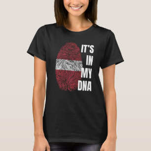 T-shirt Lettonie Drapeau Dna Empreinte Dna Lettonie