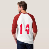 T-shirt lettrage de base-ball (Dos entier)