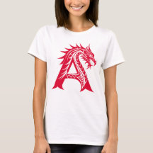 Lettre A de style dragon, Alphabet Dragon, Monogra