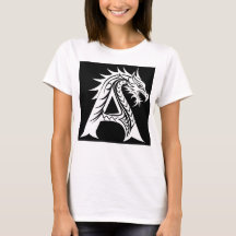 Lettre A de style dragon, alphabet du dragon, mono
