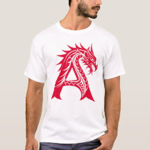 Lettre A de style dragon, alphabet du dragon, mono
