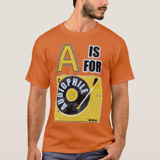 T-shirt Lettre A Pour Audiophile