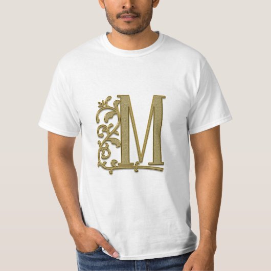 T-shirt Lettre Alphabet Initiale (Devant)