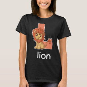 T-shirt Lettre Alphabet Lion mignonne Gros Chats Enfants