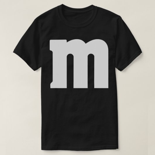 T-shirt Lettre alphabet M coque inférieur m (Design devant)