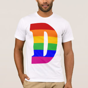 T-shirt LETTRE arc-en-ciel D