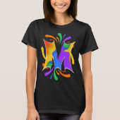 T-shirt Lettre arc-en-ciel M Monogramme Abstrait (Devant)