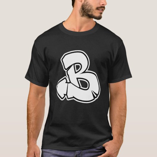 T-shirt Lettre B Graffiti 1 (Devant)