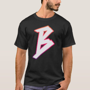 T-shirt Lettre B Graffiti Street Lettre B Typographie Alph