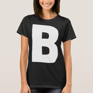 T-shirt Lettre B grand et blanc gras