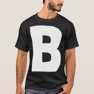 T-shirt Lettre B grande et blanche en gras