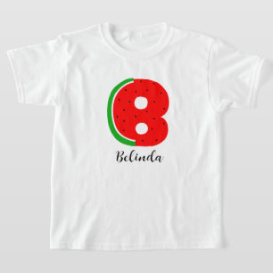 T-shirt Lettre B Nom T-shirt, Alphabet Watermelon