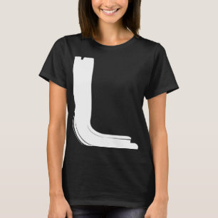 T-shirt Lettre blanche créative L Alphabet Marker
