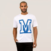 T-SHIRT LETTRE BLEUE VARIABLE M MONO (Devant entier)