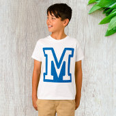 T-SHIRT LETTRE BLEUE VARIABLE M MONO