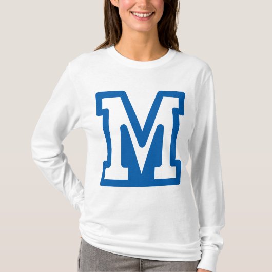 T-SHIRT LETTRE BLEUE VARIABLE M MONO (Devant)