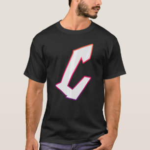 T-shirt Lettre C Graffiti Street Lettre C Typographie Alph