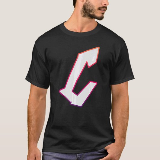 T-shirt Lettre C Graffiti Street Lettre C Typographie Alph (Devant)