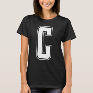 T-shirt Lettre C Majuscule Alphabet Initial Monogramme Che