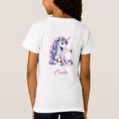 T-Shirt LETTRE C monogramme C pastel rose pâle (Dos)