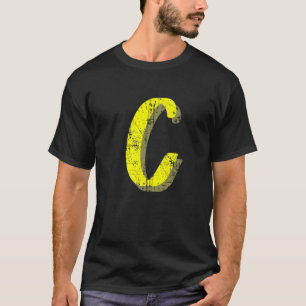 T-shirt Lettre C Unique Alphabet Capital Initial Monogramm